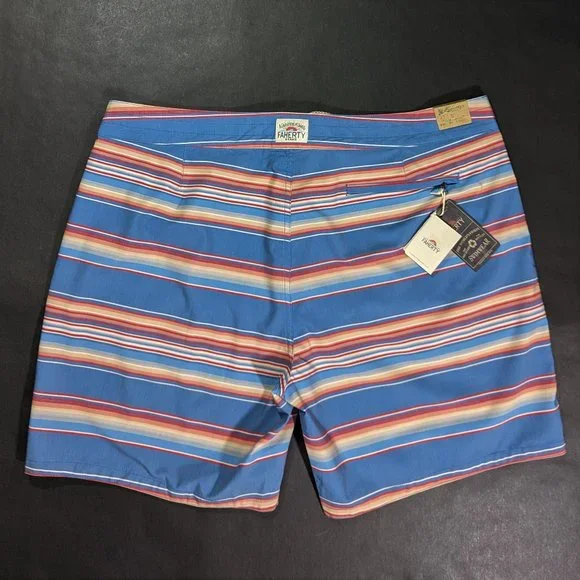 Faherty Men's Size 42 Blue Southwest Print Classic Board Shorts